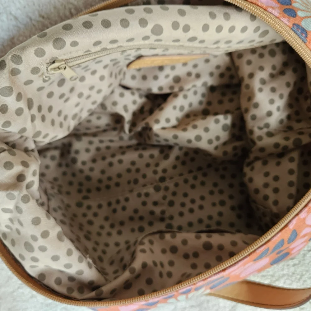 RELIC Pink Flower Power Canvas Shoulder Bag